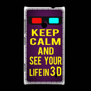 Coque Nokia Lumia 520 Keep Calm and See your life 3D Violet