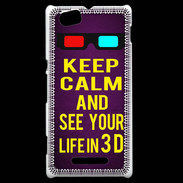 Coque Sony Xperia M Keep Calm and See your life 3D Violet