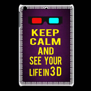 Coque iPadMini Keep Calm and See your life 3D Violet