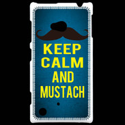 Coque Nokia Lumia 720 Keep Calm and Mustach Bleu