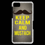 Coque Blackberry Z10 Keep Calm and Mustach Gris