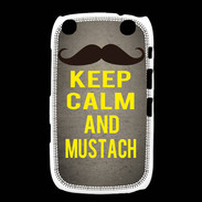 Coque Blackberry Curve 9320 Keep Calm and Mustach Gris