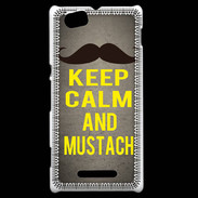 Coque Sony Xperia M Keep Calm and Mustach Gris