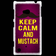 Coque Nokia Lumia 720 Keep Calm and Mustach Rose