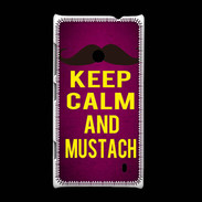 Coque Nokia Lumia 520 Keep Calm and Mustach Rose