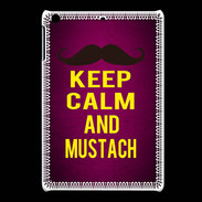 Coque iPadMini Keep Calm and Mustach Rose