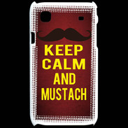 Coque Samsung Galaxy S Keep Calm and Mustach Rouge