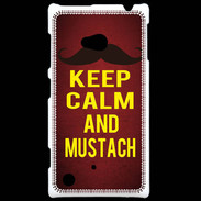 Coque Nokia Lumia 720 Keep Calm and Mustach Rouge