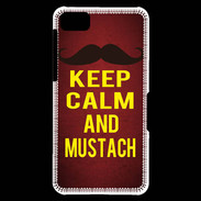 Coque Blackberry Z10 Keep Calm and Mustach Rouge