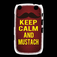 Coque Blackberry Curve 9320 Keep Calm and Mustach Rouge