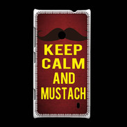Coque Nokia Lumia 520 Keep Calm and Mustach Rouge