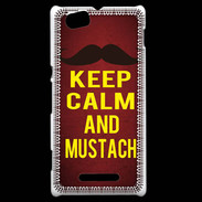 Coque Sony Xperia M Keep Calm and Mustach Rouge