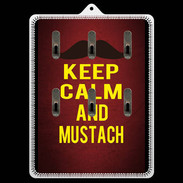 Porte clés Keep Calm and Mustach Rouge