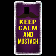 Coque LG P990 Keep Calm and Mustach Violet