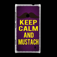 Coque Nokia Lumia 520 Keep Calm and Mustach Violet