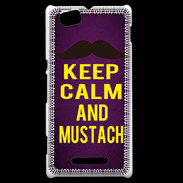 Coque Sony Xperia M Keep Calm and Mustach Violet