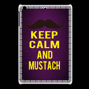 Coque iPadMini Keep Calm and Mustach Violet