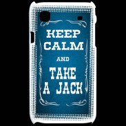 Coque Samsung Galaxy S Keep Calm and Take Jack Bleu