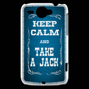 Coque HTC Wildfire G8 Keep Calm and Take Jack Bleu