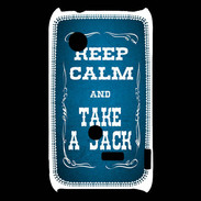 Coque Sony Xperia Typo Keep Calm and Take Jack Bleu