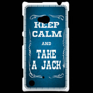 Coque Nokia Lumia 720 Keep Calm and Take Jack Bleu