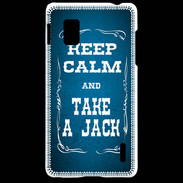 Coque LG Optimus G Keep Calm and Take Jack Bleu