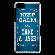 Coque Blackberry Z10 Keep Calm and Take Jack Bleu