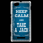 Coque Sony Xperia M Keep Calm and Take Jack Bleu