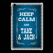 Coque iPadMini Keep Calm and Take Jack Bleu