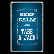 Etui carte bancaire Keep Calm and Take Jack Bleu
