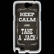 Coque Samsung Galaxy Note 2 Keep Calm and Take Jack Gris