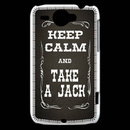 Coque HTC Wildfire G8 Keep Calm and Take Jack Gris