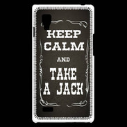 Coque LG Optimus L9 Keep Calm and Take Jack Gris
