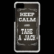 Coque Blackberry Z10 Keep Calm and Take Jack Gris