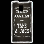 Coque LG P990 Keep Calm and Take Jack Gris