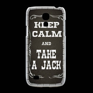 Coque Samsung Galaxy S4mini Keep Calm and Take Jack Gris