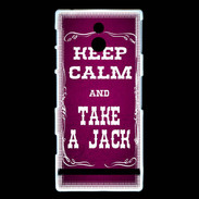 Coque Sony Xperia P Keep Calm and Take Jack Rose