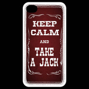 Coque iPhone 4 / iPhone 4S Keep Calm and Take Jack Rouge