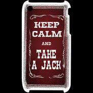 Coque iPhone 3G / 3GS Keep Calm and Take Jack Rouge