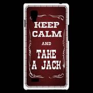 Coque LG Optimus L9 Keep Calm and Take Jack Rouge