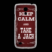 Coque Samsung Galaxy S4mini Keep Calm and Take Jack Rouge