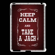 Coque iPad 2/3 Keep Calm and Take Jack Rouge