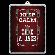 Porte clés Keep Calm and Take Jack Rouge