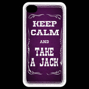 Coque iPhone 4 / iPhone 4S Keep Calm and Take Jack Violet