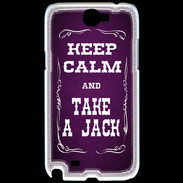 Coque Samsung Galaxy Note 2 Keep Calm and Take Jack Violet