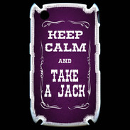 Coque Blackberry 8520 Keep Calm and Take Jack Violet