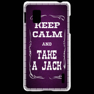 Coque LG Optimus G Keep Calm and Take Jack Violet