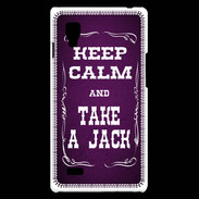 Coque LG Optimus L9 Keep Calm and Take Jack Violet