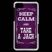 Coque Blackberry Z10 Keep Calm and Take Jack Violet