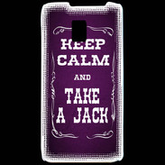 Coque LG P990 Keep Calm and Take Jack Violet